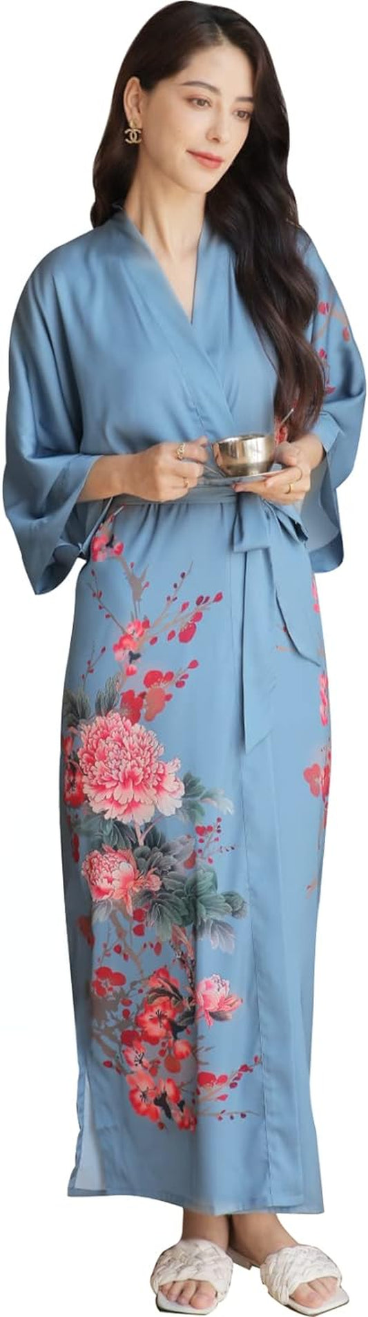 Women'S Satin Kimono Robes, Bathrobes, Pajamas, Loungewear